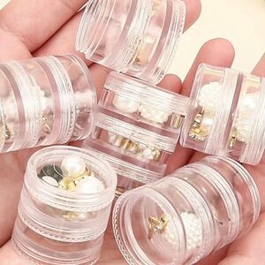 NEW 5 Layer Stackable Round Containers for Storage Jewelry  Travel Organizer